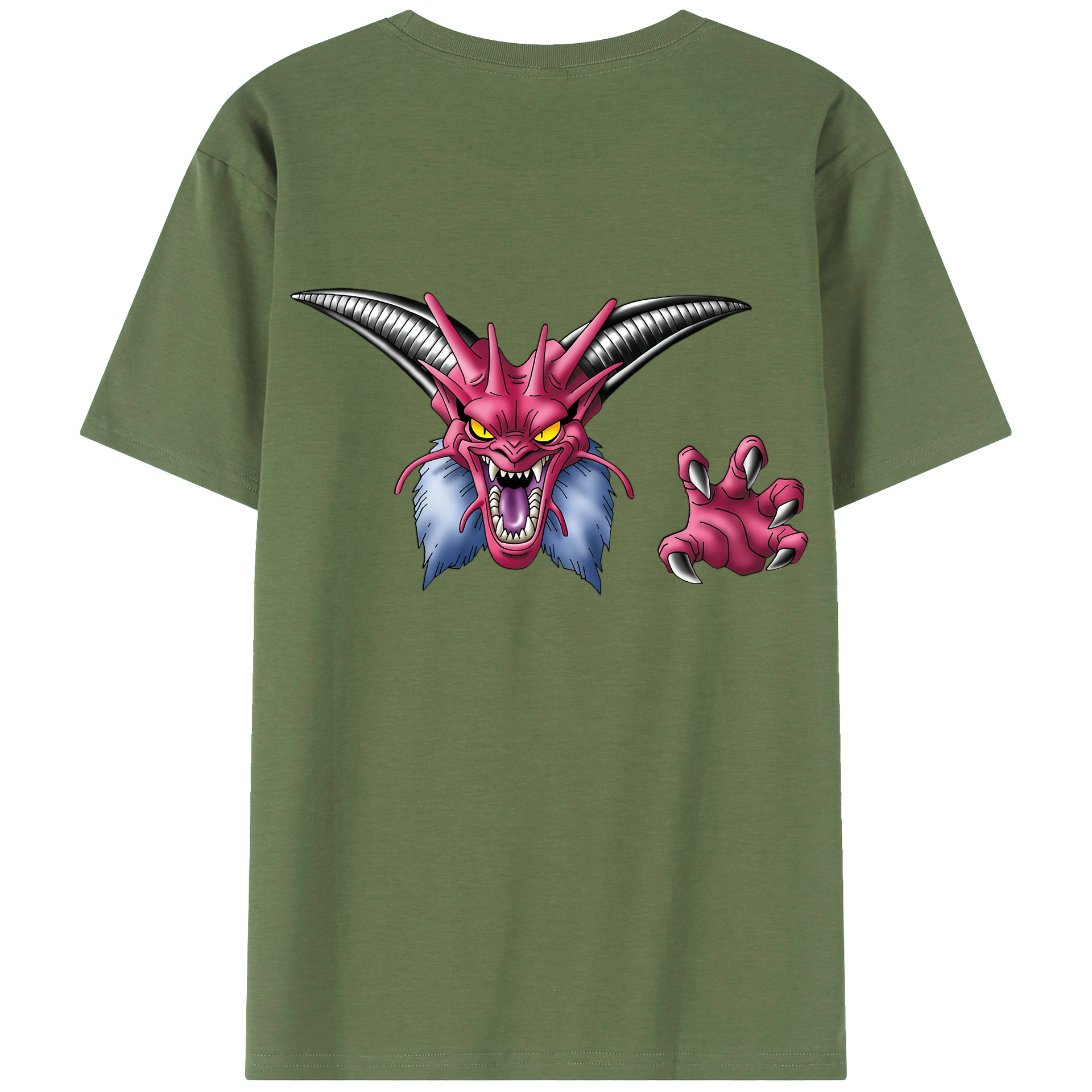 （画像用） ドラゴンクエスト Doragon Kuesuto Dragon Quest 綿100％ メンズ半袖Tシャツ（バックプリント） 通気性